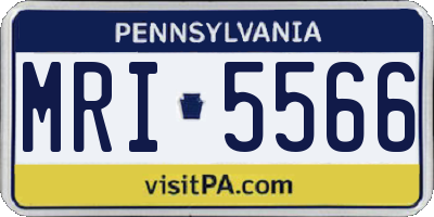 PA license plate MRI5566
