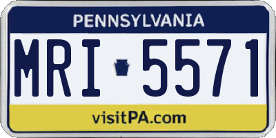 PA license plate MRI5571
