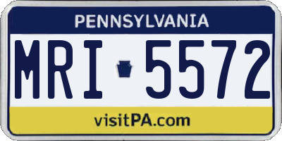 PA license plate MRI5572