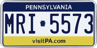 PA license plate MRI5573