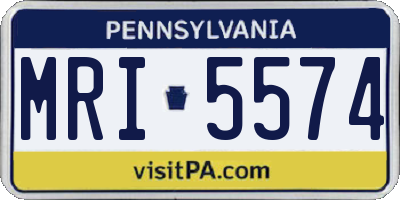 PA license plate MRI5574