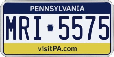 PA license plate MRI5575