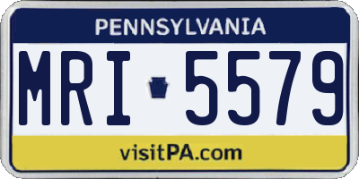 PA license plate MRI5579