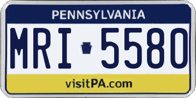 PA license plate MRI5580