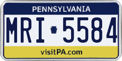 PA license plate MRI5584