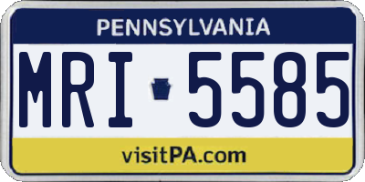 PA license plate MRI5585