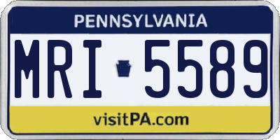 PA license plate MRI5589