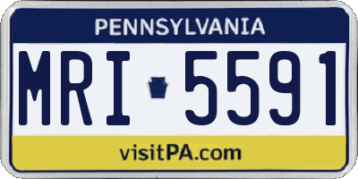 PA license plate MRI5591