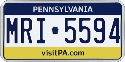 PA license plate MRI5594