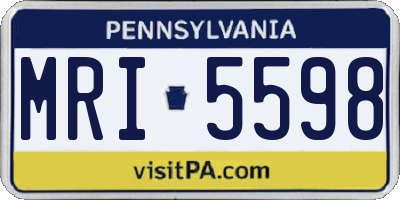PA license plate MRI5598