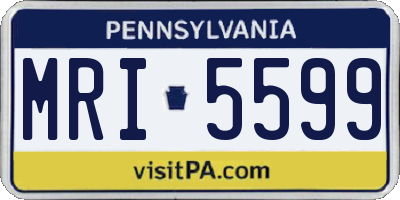 PA license plate MRI5599