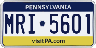 PA license plate MRI5601