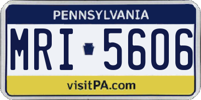 PA license plate MRI5606
