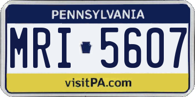 PA license plate MRI5607