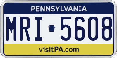 PA license plate MRI5608