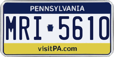 PA license plate MRI5610