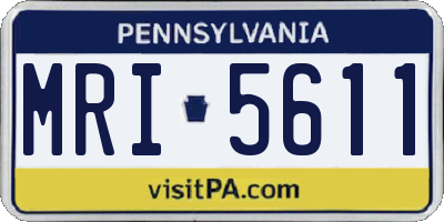PA license plate MRI5611