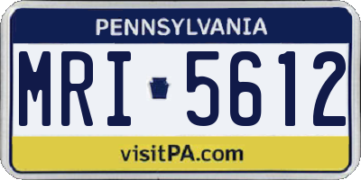 PA license plate MRI5612