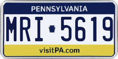 PA license plate MRI5619