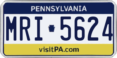 PA license plate MRI5624