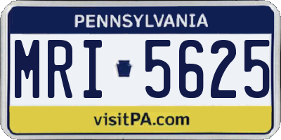 PA license plate MRI5625