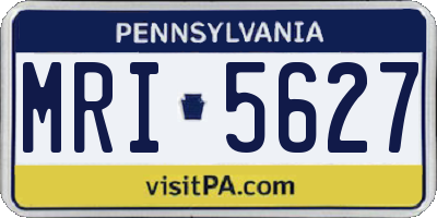 PA license plate MRI5627