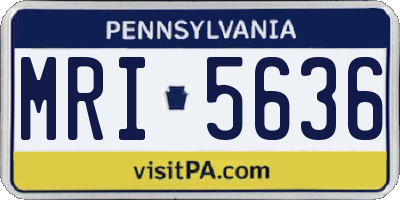 PA license plate MRI5636