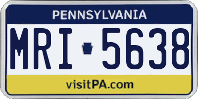 PA license plate MRI5638