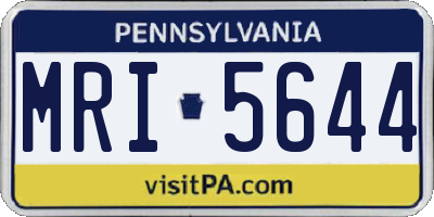 PA license plate MRI5644