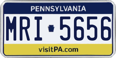 PA license plate MRI5656