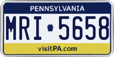 PA license plate MRI5658