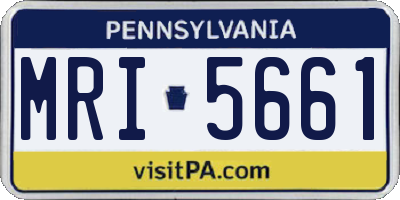 PA license plate MRI5661