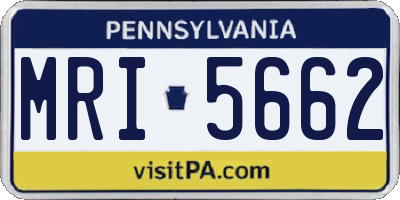 PA license plate MRI5662