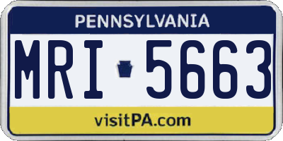 PA license plate MRI5663