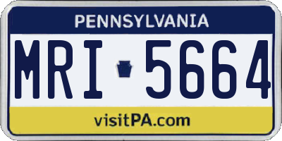 PA license plate MRI5664
