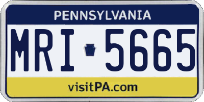PA license plate MRI5665