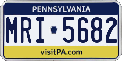 PA license plate MRI5682