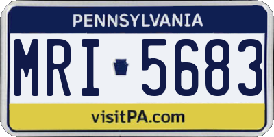 PA license plate MRI5683