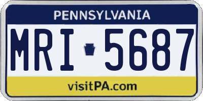 PA license plate MRI5687
