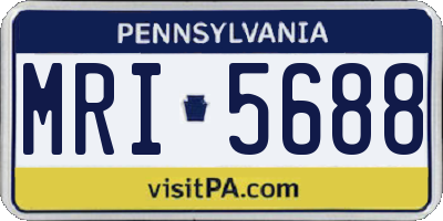 PA license plate MRI5688