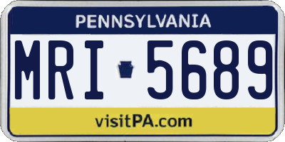 PA license plate MRI5689