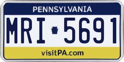 PA license plate MRI5691
