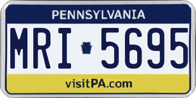 PA license plate MRI5695