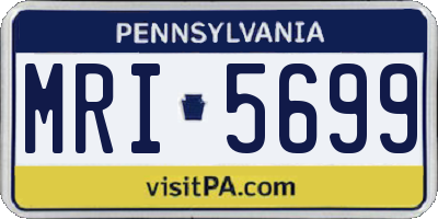 PA license plate MRI5699