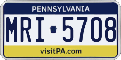 PA license plate MRI5708