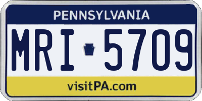 PA license plate MRI5709
