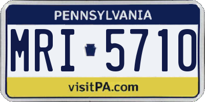 PA license plate MRI5710