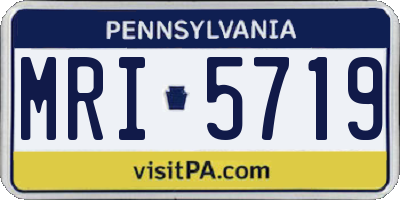 PA license plate MRI5719