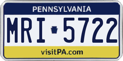 PA license plate MRI5722