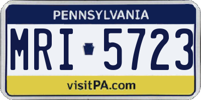 PA license plate MRI5723